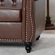 Dark brown finish top-quality leather chair by La Spezia additional picture 5