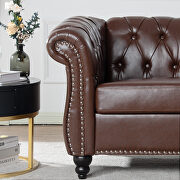 Dark brown finish top-quality leather chair by La Spezia additional picture 6