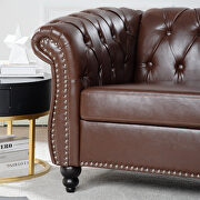 Dark brown finish top-quality leather chair by La Spezia additional picture 8