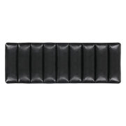 Black pu upholstered bench with metal base by La Spezia additional picture 6