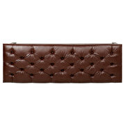 Dark brown pu wooden base upholstered bench by La Spezia additional picture 8