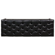 Black pu wooden base upholstered bench by La Spezia additional picture 6