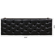 Black pu wooden base upholstered bench by La Spezia additional picture 9