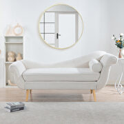 White fabric gorgeous wave back design chaise lounge by La Spezia additional picture 2