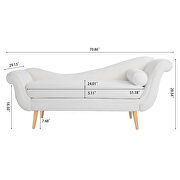White fabric gorgeous wave back design chaise lounge by La Spezia additional picture 4