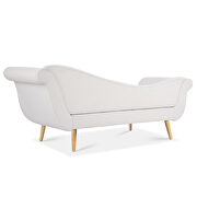 White fabric gorgeous wave back design chaise lounge by La Spezia additional picture 5