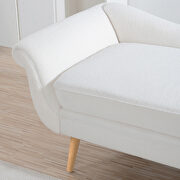 White fabric gorgeous wave back design chaise lounge by La Spezia additional picture 10