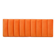 Orange fabric upholstered bench with metal base by La Spezia additional picture 6