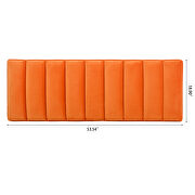 Orange fabric upholstered bench with metal base by La Spezia additional picture 7