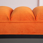 Orange fabric upholstered bench with metal base by La Spezia additional picture 10