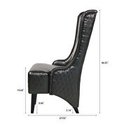 Black pu wing back chair by La Spezia additional picture 13