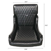 Black pu wing back chair by La Spezia additional picture 7