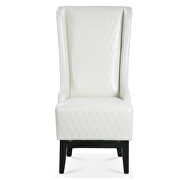 White pu wide wing back chair by La Spezia additional picture 2