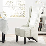 White pu wide wing back chair by La Spezia additional picture 3