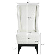 White pu wide wing back chair by La Spezia additional picture 4