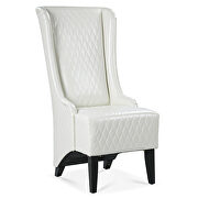 White pu wide wing back chair by La Spezia additional picture 7