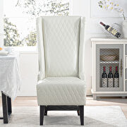White pu wide wing back chair by La Spezia additional picture 8