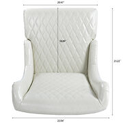 White pu wide wing back chair by La Spezia additional picture 10