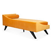 Yellow fabric right square arm reclining chaise lounge by La Spezia additional picture 3