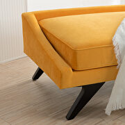 Yellow fabric right square arm reclining chaise lounge by La Spezia additional picture 5