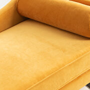 Yellow fabric right square arm reclining chaise lounge by La Spezia additional picture 6