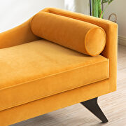 Yellow fabric right square arm reclining chaise lounge by La Spezia additional picture 7
