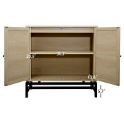 Natural rattan 2 door cabinet with adjustable inner shelf by La Spezia additional picture 13