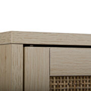 Natural rattan 2 door cabinet with adjustable inner shelf by La Spezia additional picture 9