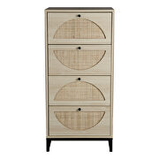 Natural rattan cabinet with 4 drawers by La Spezia additional picture 6