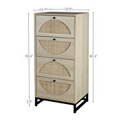 Natural rattan cabinet with 4 drawers by La Spezia additional picture 9