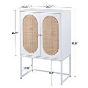 Natural rattan 2 door high cabinet by La Spezia additional picture 9