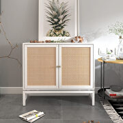 Natural rattan 2 door cabinet with 1 adjustable inner shelvesrattanaccent storage cabinet by La Spezia additional picture 5