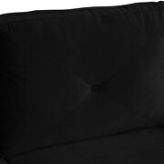 Loveseat black fabric sofa with extra padded cushioning by La Spezia additional picture 6