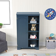 Navy blue finish practical side cabinet by La Spezia additional picture 3