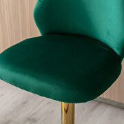 Green velvet adjustable counter height swivel bar stools chair set of 2 by La Spezia additional picture 5