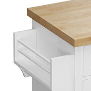 Versatile design kitchen island cart with two storage cabinets in white by La Spezia additional picture 8
