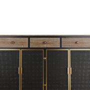 Dark gray 4 doors modern sideboard storage cabinet by La Spezia additional picture 5