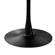 Black round mdf top modern dining table with metal base by La Spezia additional picture 2