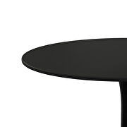Black round mdf top modern dining table with metal base by La Spezia additional picture 4