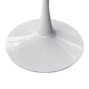 White marble round mdf top modern dining table with metal base by La Spezia additional picture 2