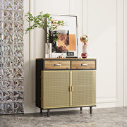 Gold metal 2 doors modern sideboard storage cabinet by La Spezia additional picture 6
