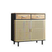 Gold metal 2 doors modern sideboard storage cabinet by La Spezia additional picture 7