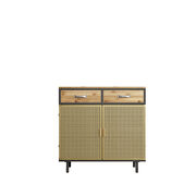 Gold metal 2 doors modern sideboard storage cabinet by La Spezia additional picture 8