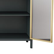 4 glass doors modern sideboard with 3 top drawers by La Spezia additional picture 9