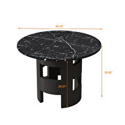 Modern round dining table with printed black marble top by La Spezia additional picture 4