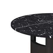 Modern round dining table with printed black marble top by La Spezia additional picture 5