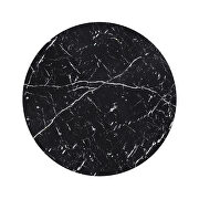 Modern round dining table with printed black marble top by La Spezia additional picture 8