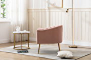 Wide tufted pink velvet barrel chair by La Spezia additional picture 6