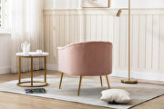 Wide tufted pink velvet barrel chair by La Spezia additional picture 7