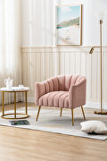 Wide tufted pink velvet barrel chair by La Spezia additional picture 8